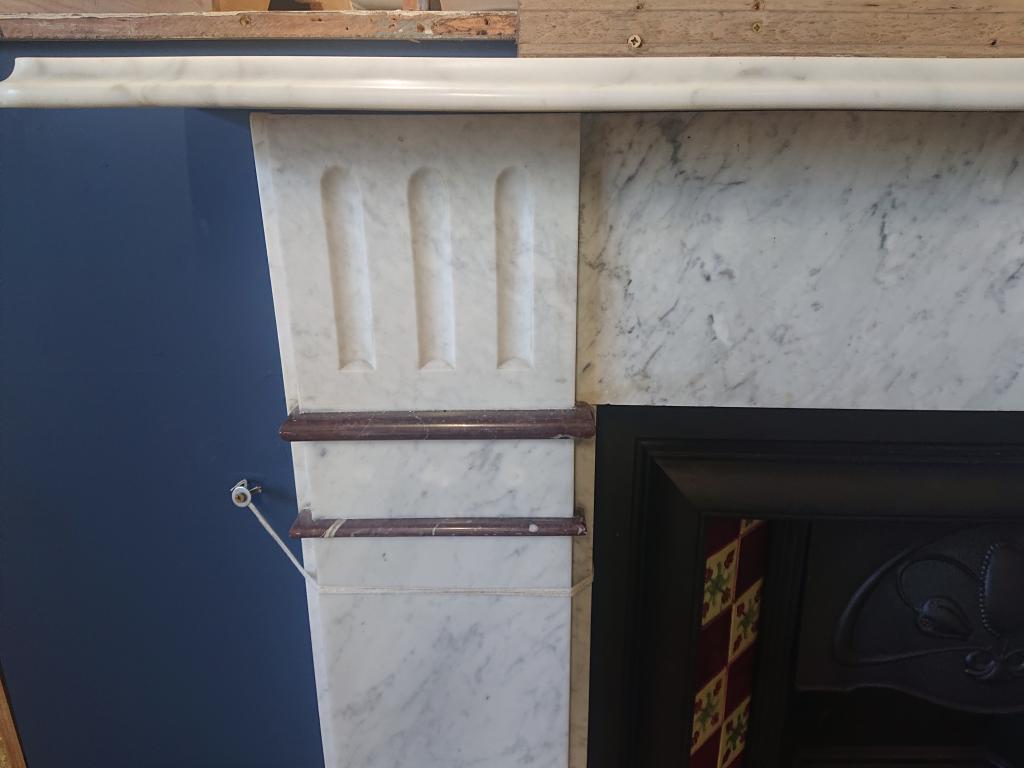 Marble fireplace